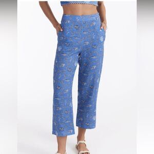 NWT Saloni Milo Trouser In Coral Lapis Size 0